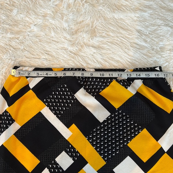 MOA Collection Black/Gold/White Straight Skirt NWOT 1188 - Picture 5 of 7